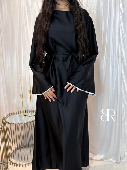 Robe perlée noire | #3122