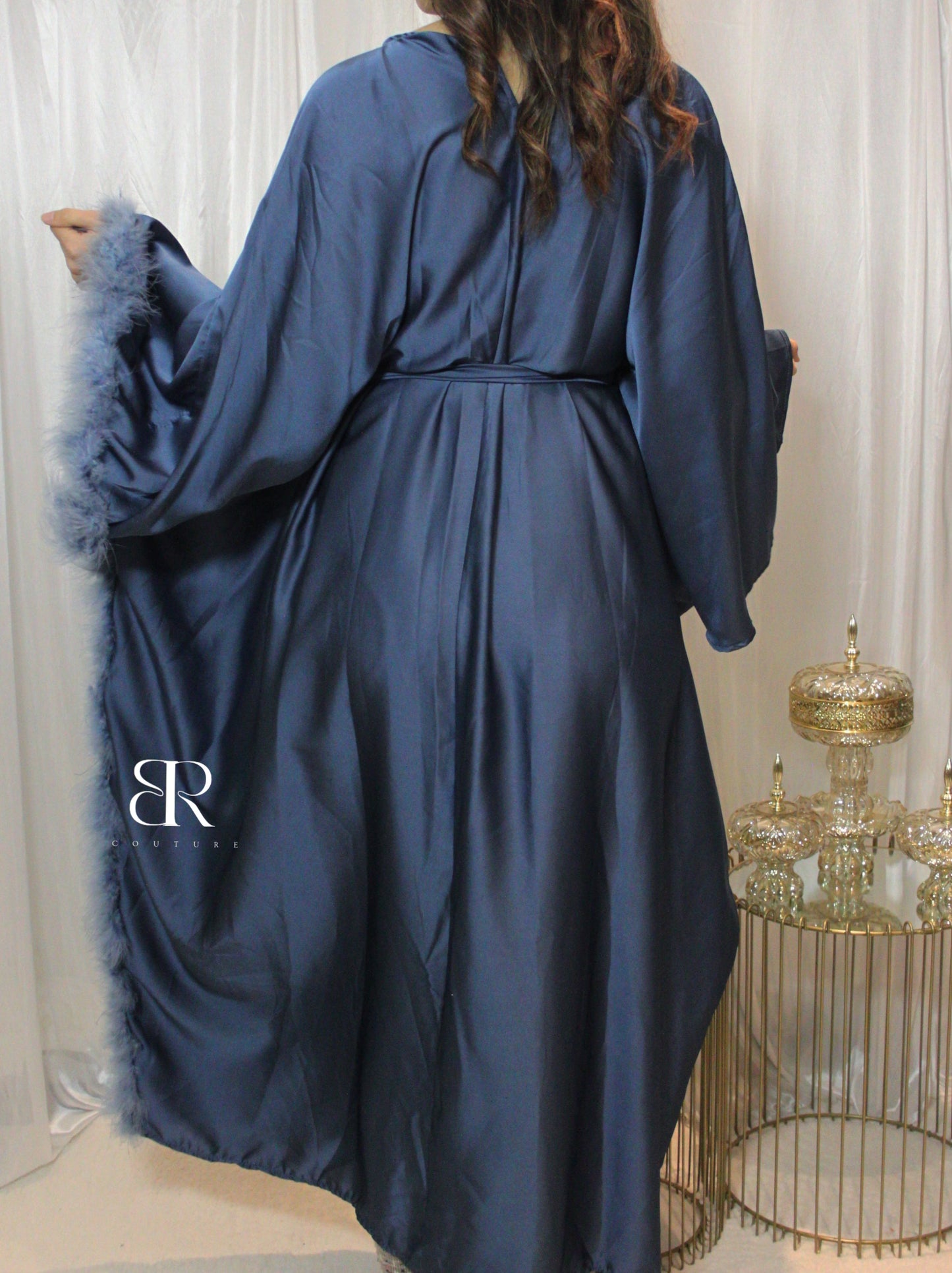 Robe à plumes bleue | #2113