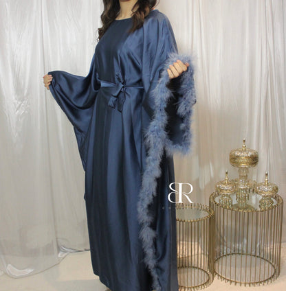 Robe à plumes bleue | #2113