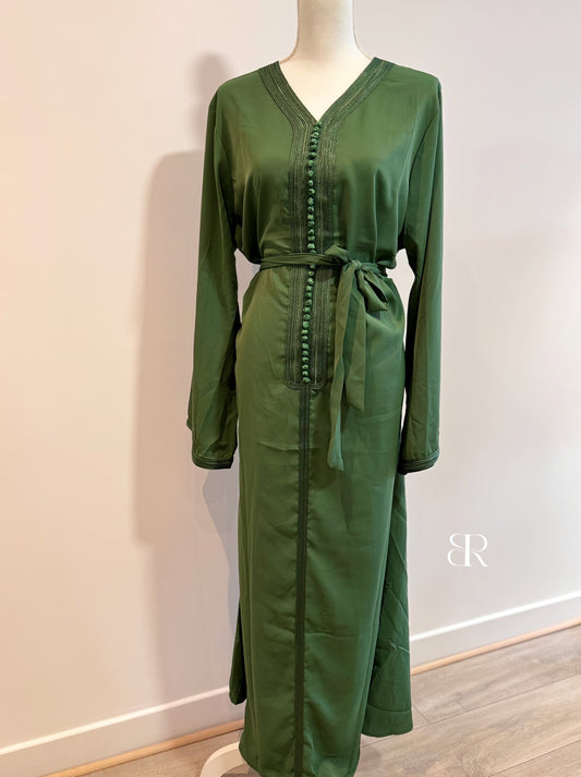 Abaya style caftan verte | #3135