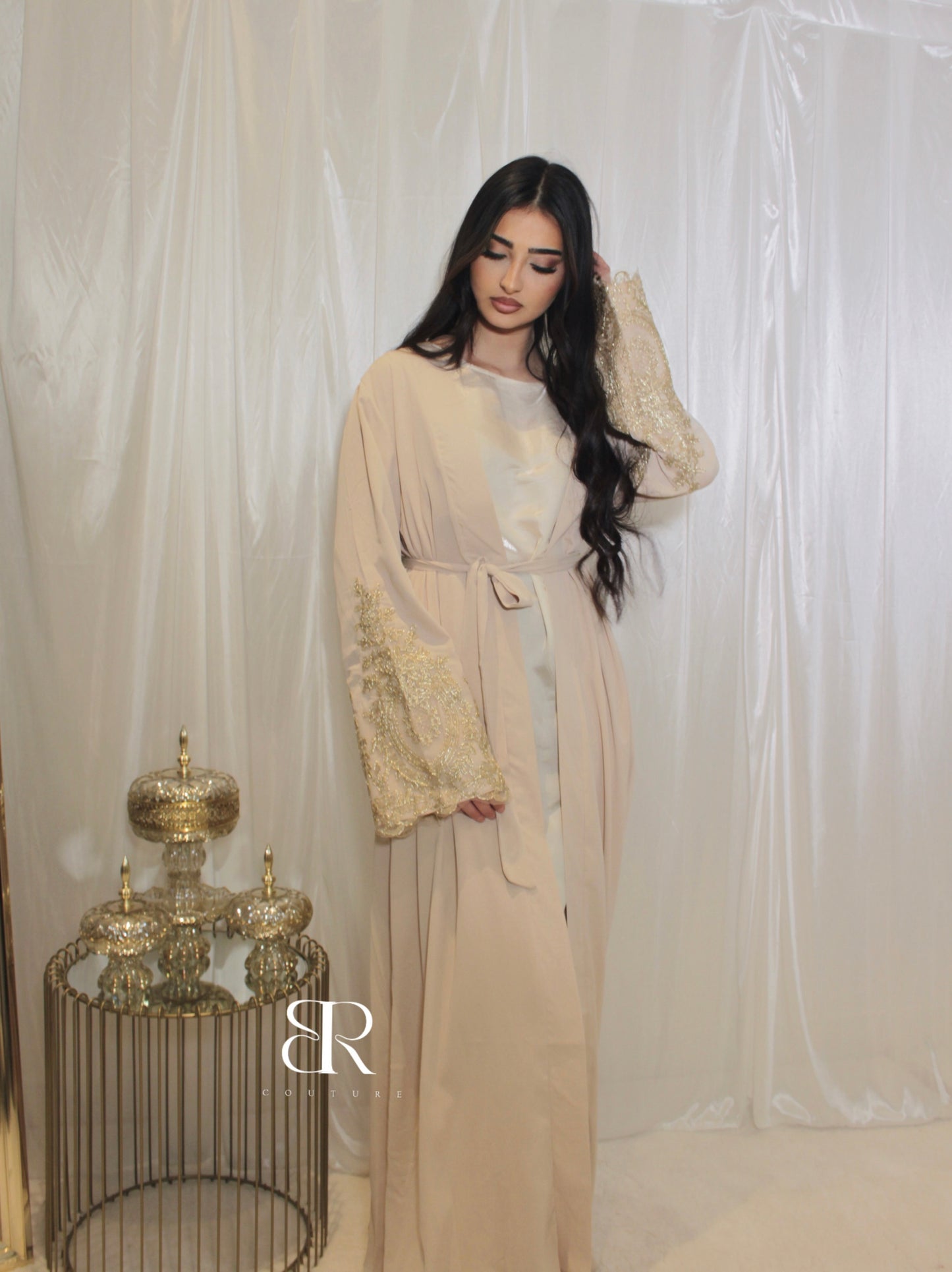 Kimono brodé beige | #123