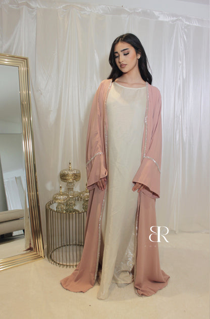 Kimono perlé rose | #128