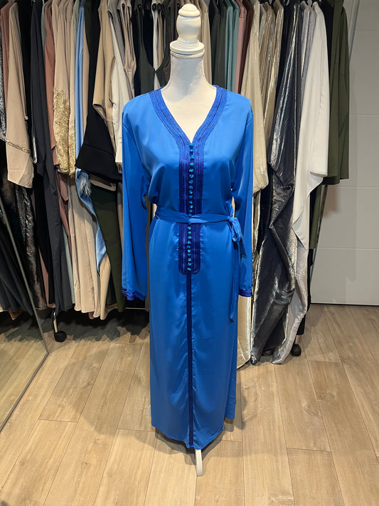 Abaya style caftan bleu électrique  | #3313