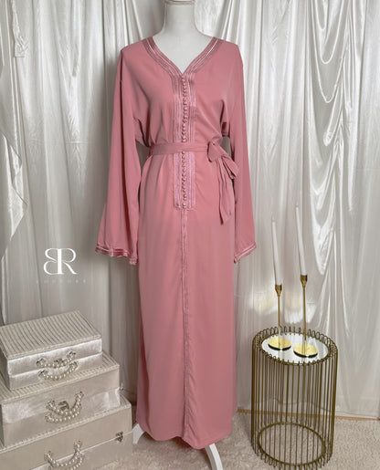 Abaya style caftan rose | #3313