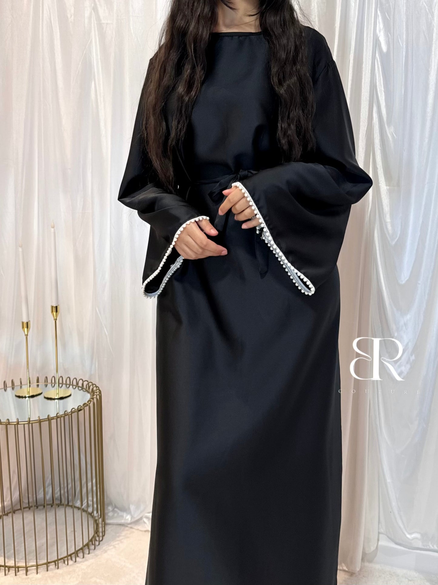 Robe perlée noire | #3122